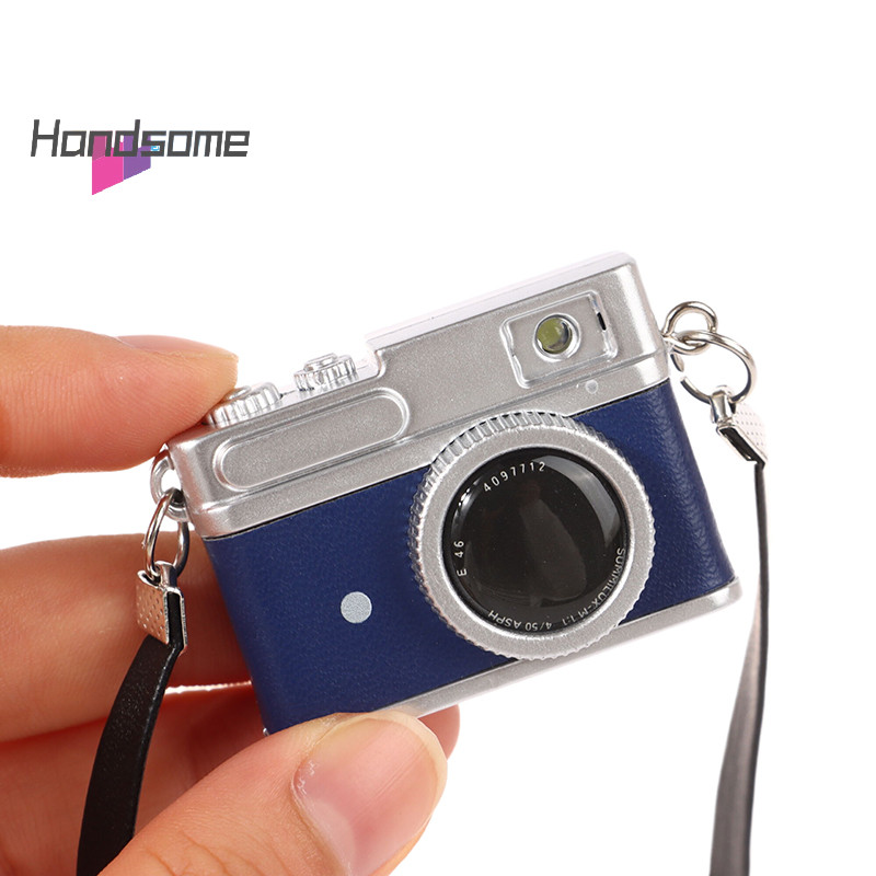 Handsome- Mini Camera Keychain Dollhouse SLR Camera Model W/Shutter ...