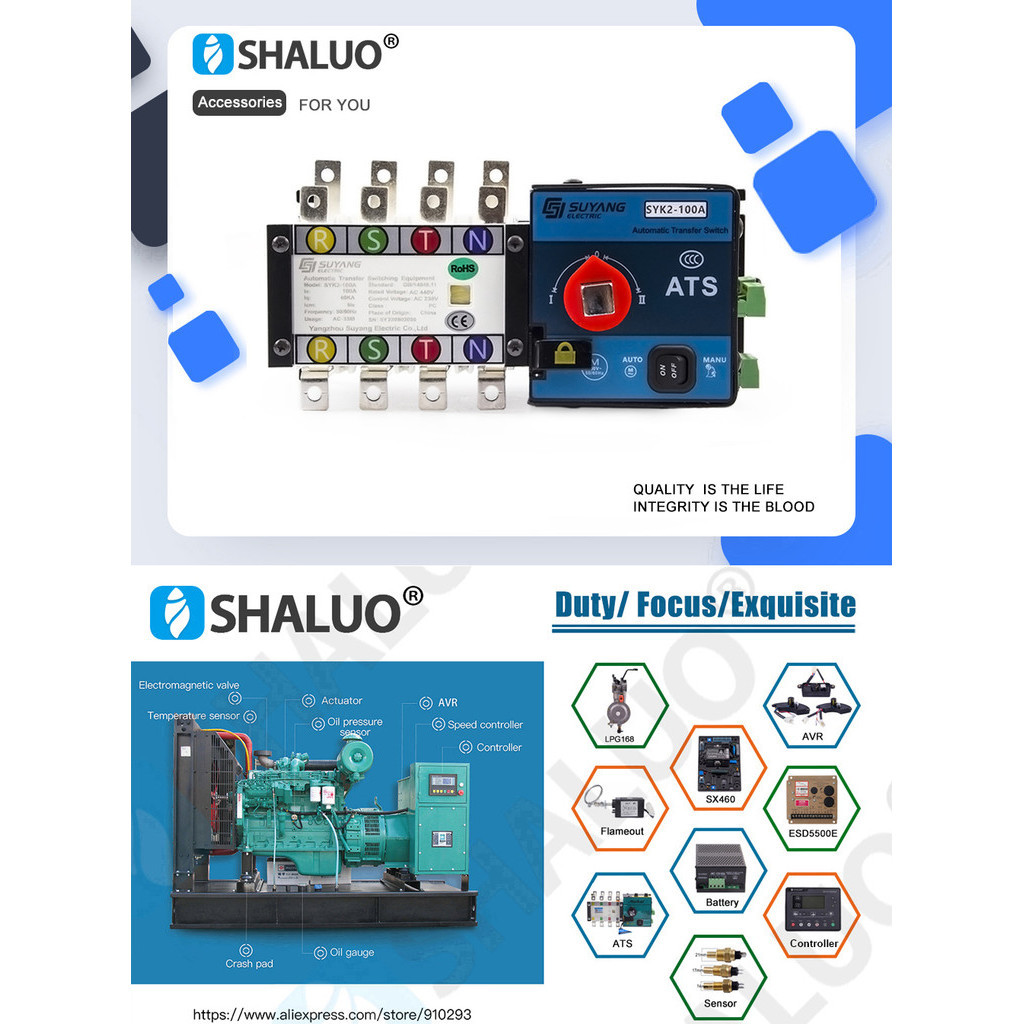 Universal SYK1 SYK2-100A 160A 4P ATS Dual Power Automatic Transfer ...