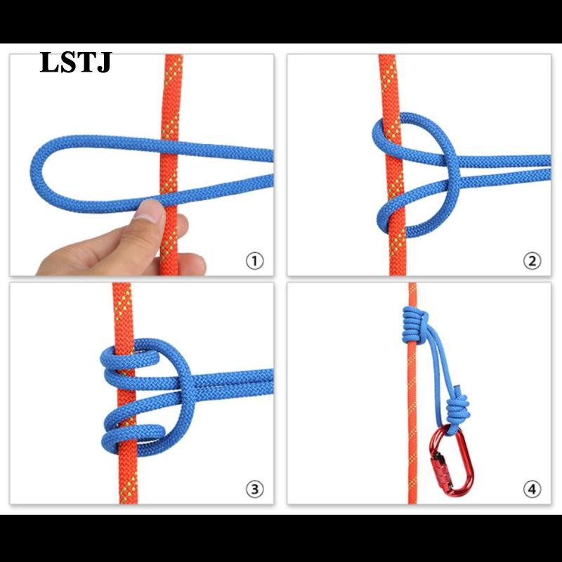 [Lstjj] 7KN Heavy Duty Prusik Pre Sewn Knotting Cord PreSewn Rock