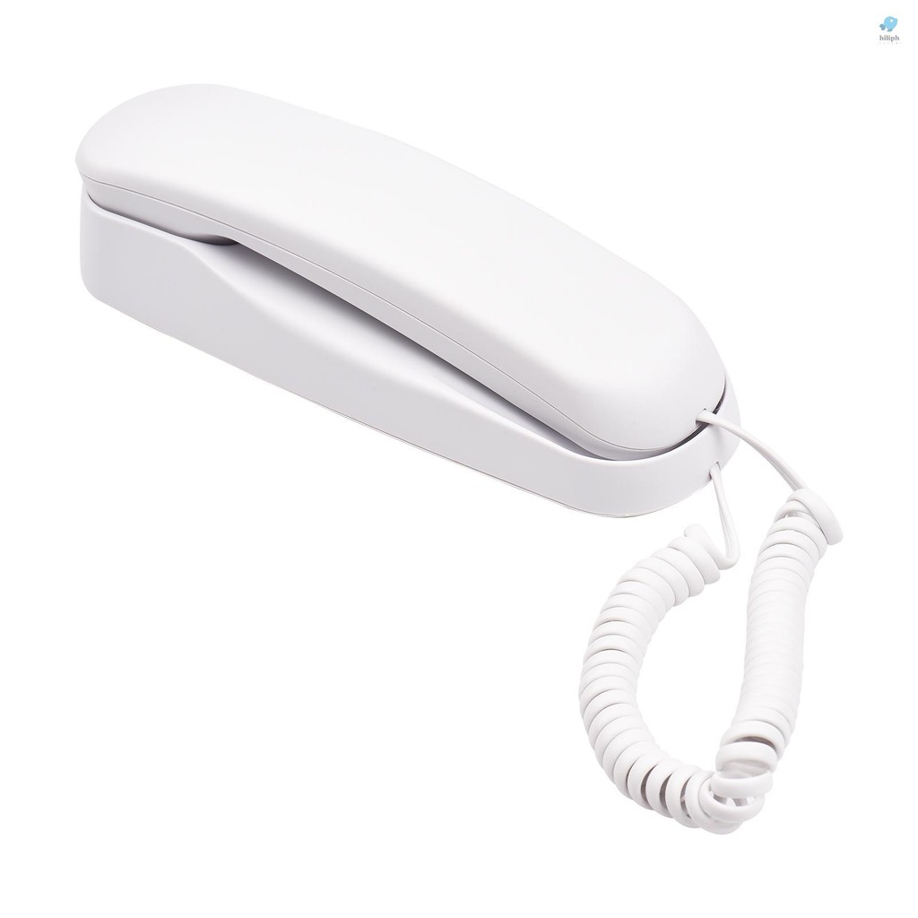 Mini Desktop Corded Landline Phone Fixed Telephone Wall Mountable
