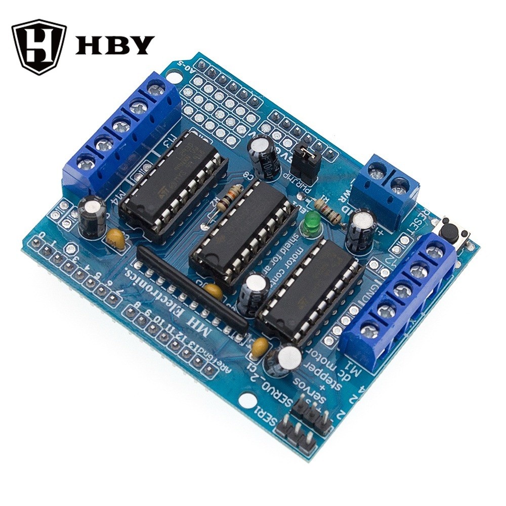 thumbnail image 2 of L293D Motor Drive Shield Expansion Board For Arduino UNO, Duemilanove, Mega2560 - Control DC & Stepper Motors 2 of 9