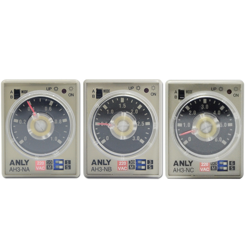 TAIWAN ANLY Time Relay AH3-NB 8 Pin 24V 220V Multi Range Electric Timer ...