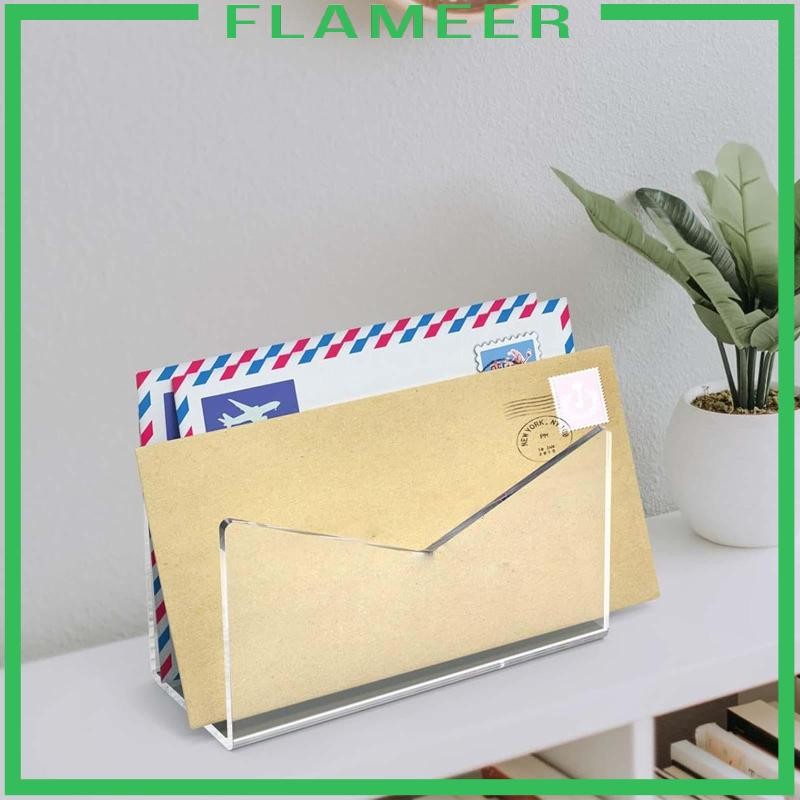 [Flameer] Mail Holder, Desktop Letter Holder, Transparent Book Sorting ...