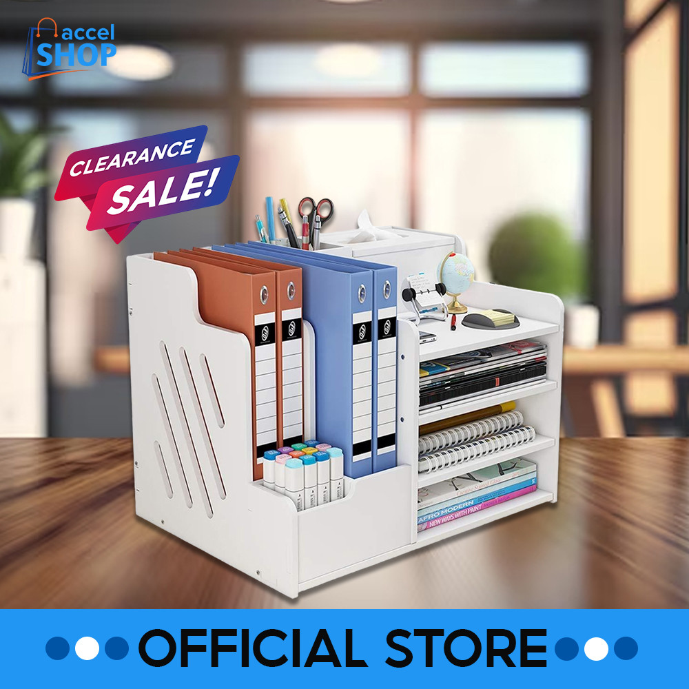 Accel CLEARANCE SALE MultiFunctional Wooden Office Supplies Desk