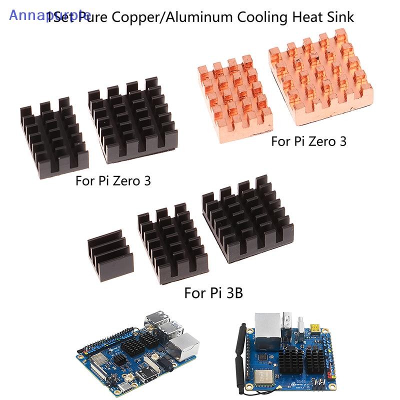 Annap 1Set Pure Copper Cooling Heat Sink Aluminum Heatsink Cooler