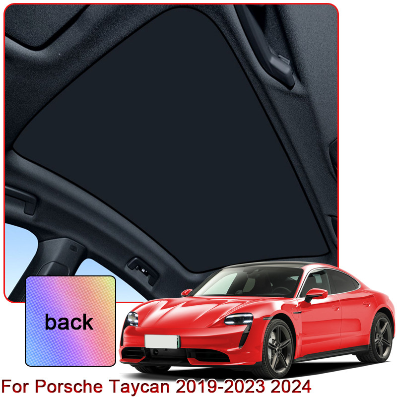 Colorful Ice Crystal Car Roof Sunshade For Porsche Taycan 20192022