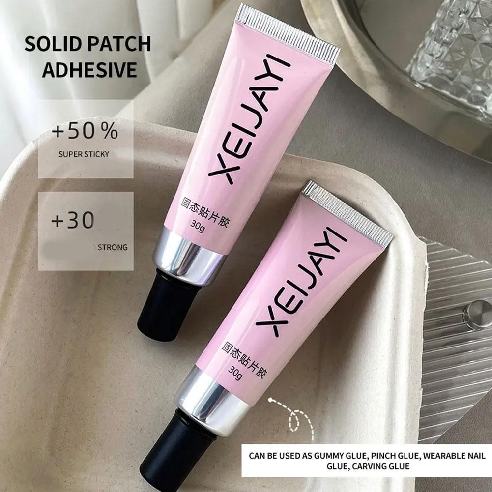 30g Solid Nail Patch Gel Easy Stick Gummy Adhesive Bond Uv Glue For