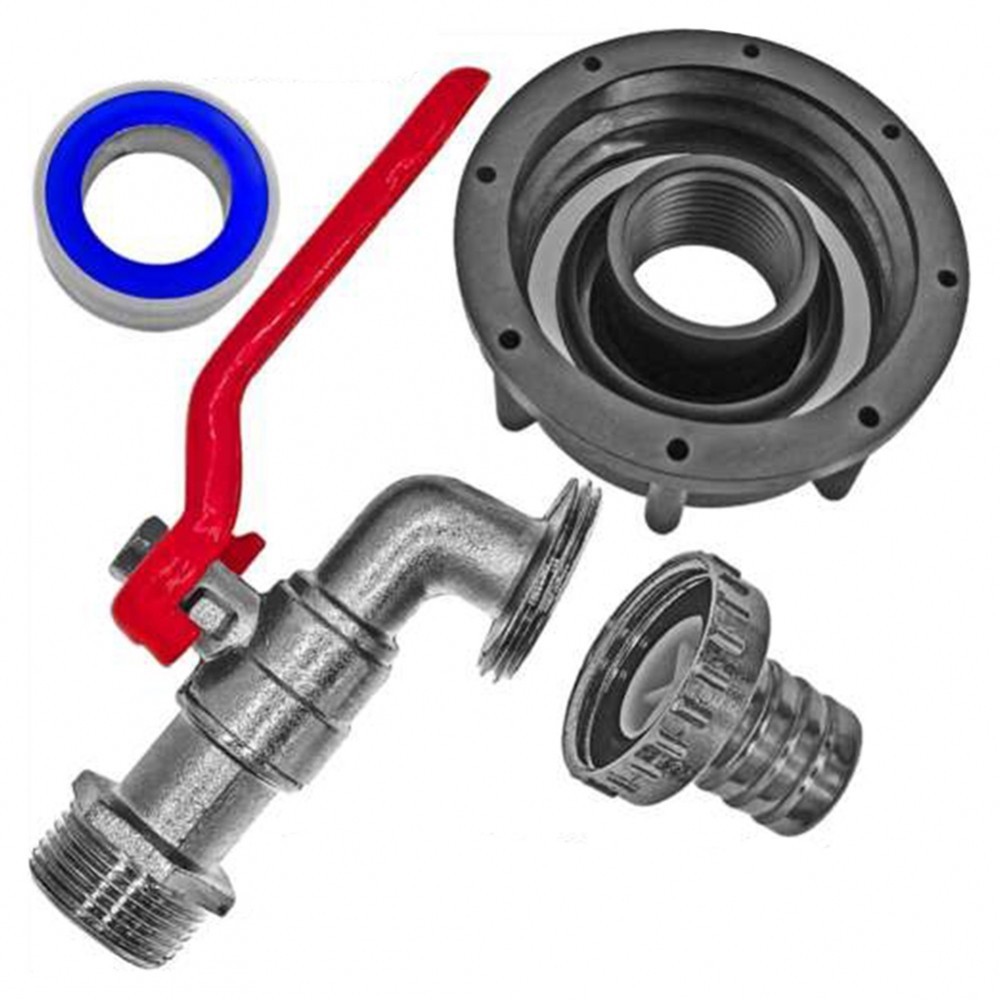 IBC Adapter with Alloy and Detachable Faucet Connector for Quick Switch