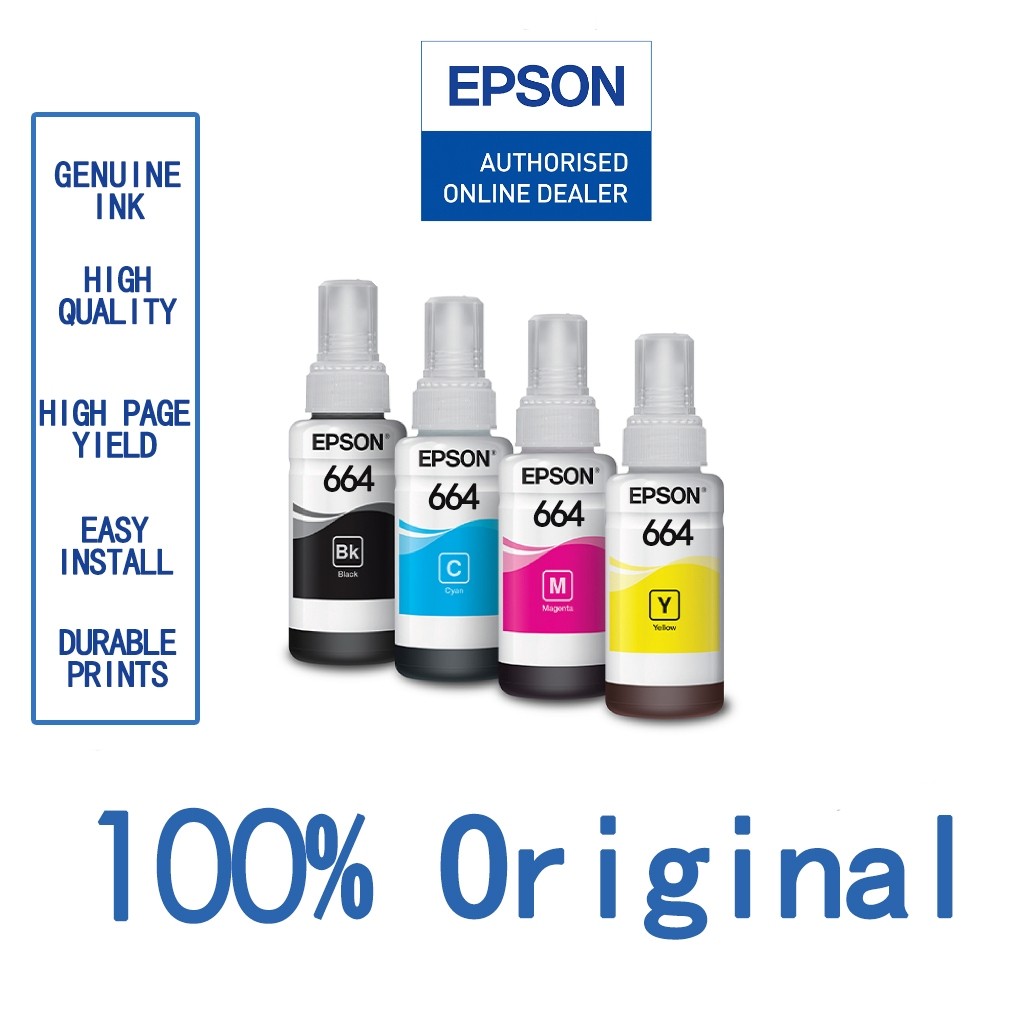 Epson 664 inks 100% Original for L1300 L200 L220 L300 L310 L350 L365 ...