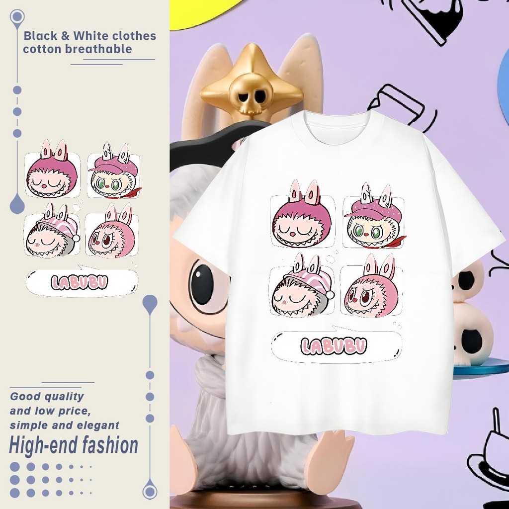 T-Shirts Clothings Labubu Rabbit Pop Mart Comfortable Breathable Soft ...