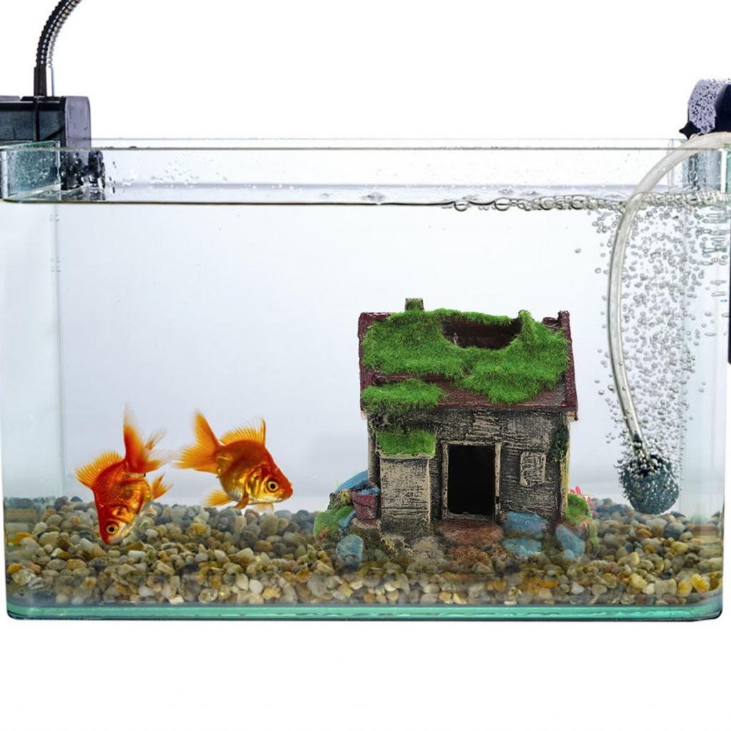 Henye Resin Aquarium House Fish Tank Safe For To Hide And Seek