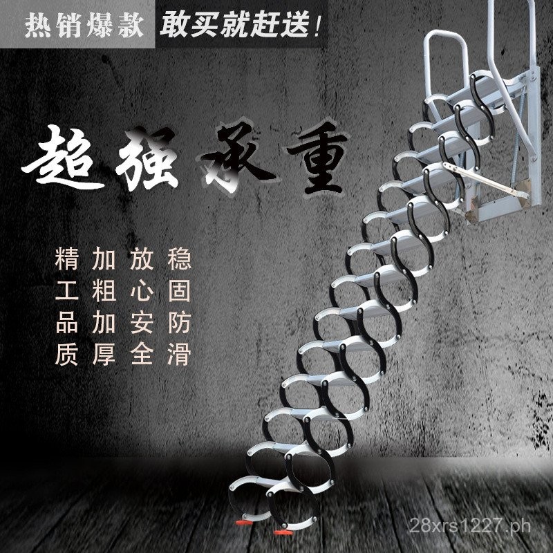 Indoor Simple Partition Loft Telescopic Stair Folding Ladder Duplex ...
