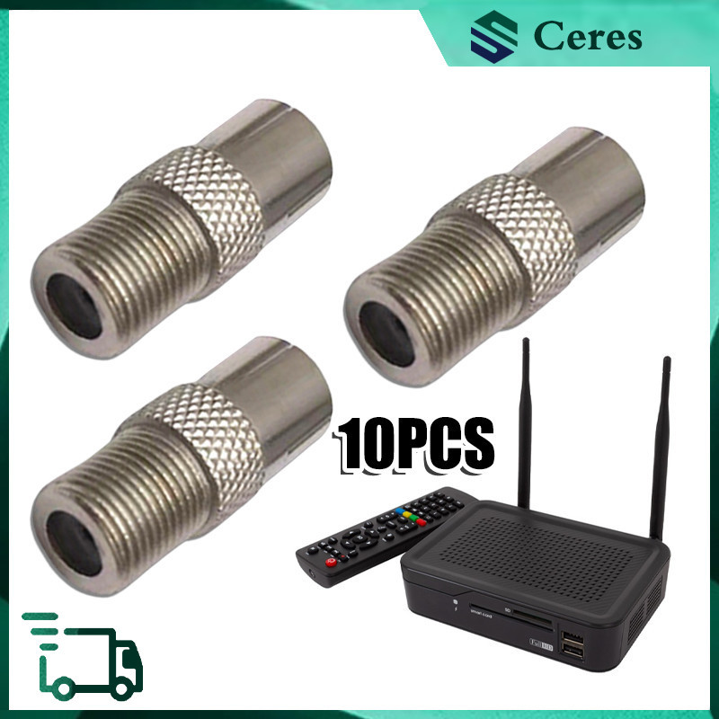 10Pcs TV Antenna Adapter Satellite TV Set-top Box Conversion Head ...