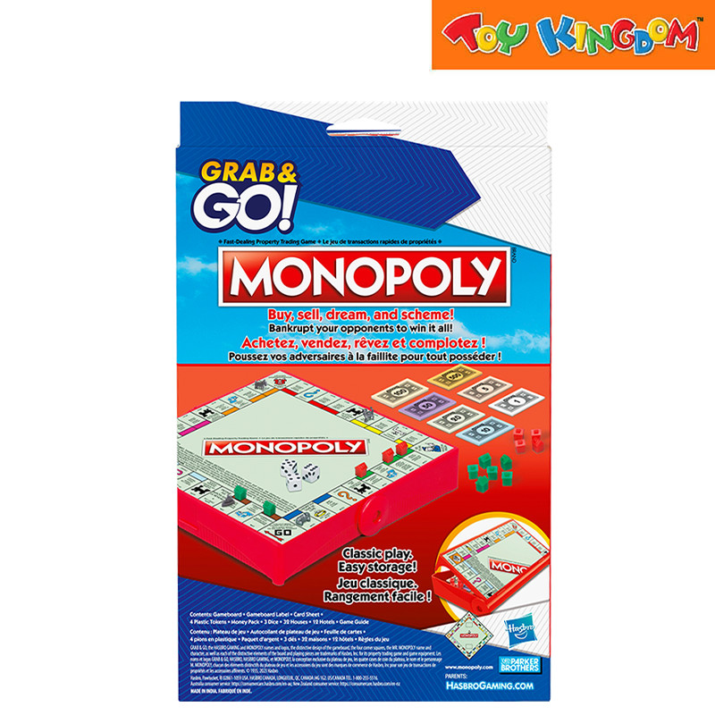 Hasbro Gaming Grab & Go Monopoly Board Game | Shopee Philippines