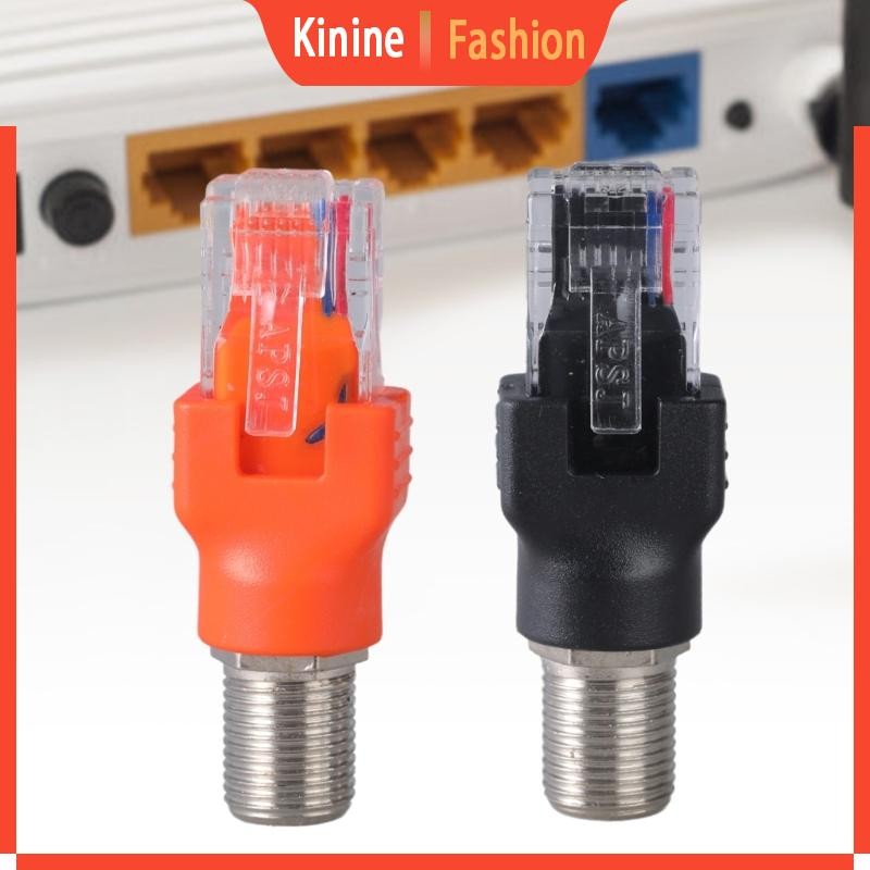 KIN Coaxial to Ethernet Adapter Coax RF F Female to RJ45 Male ...
