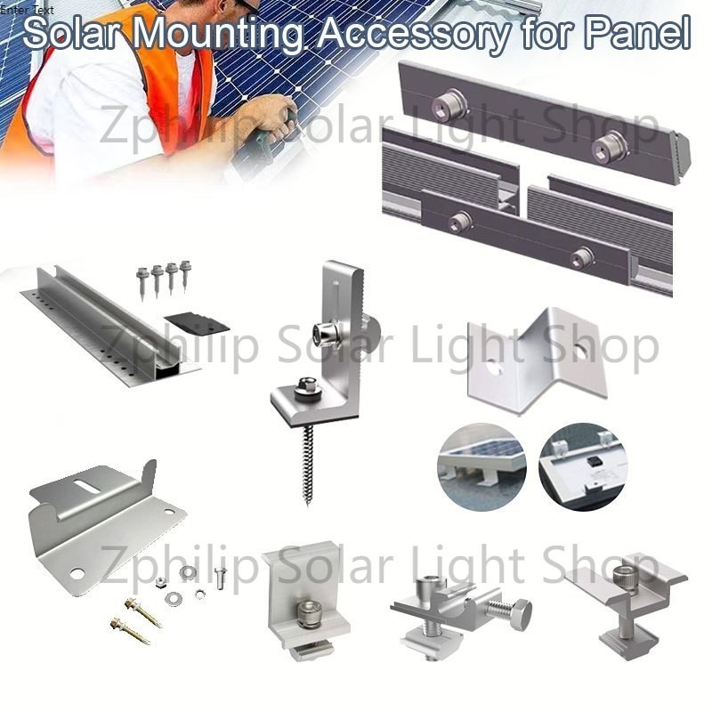 Solar Mounting Accessory for Glound Lug End Clamp Mid Clamp Z Bracket ...