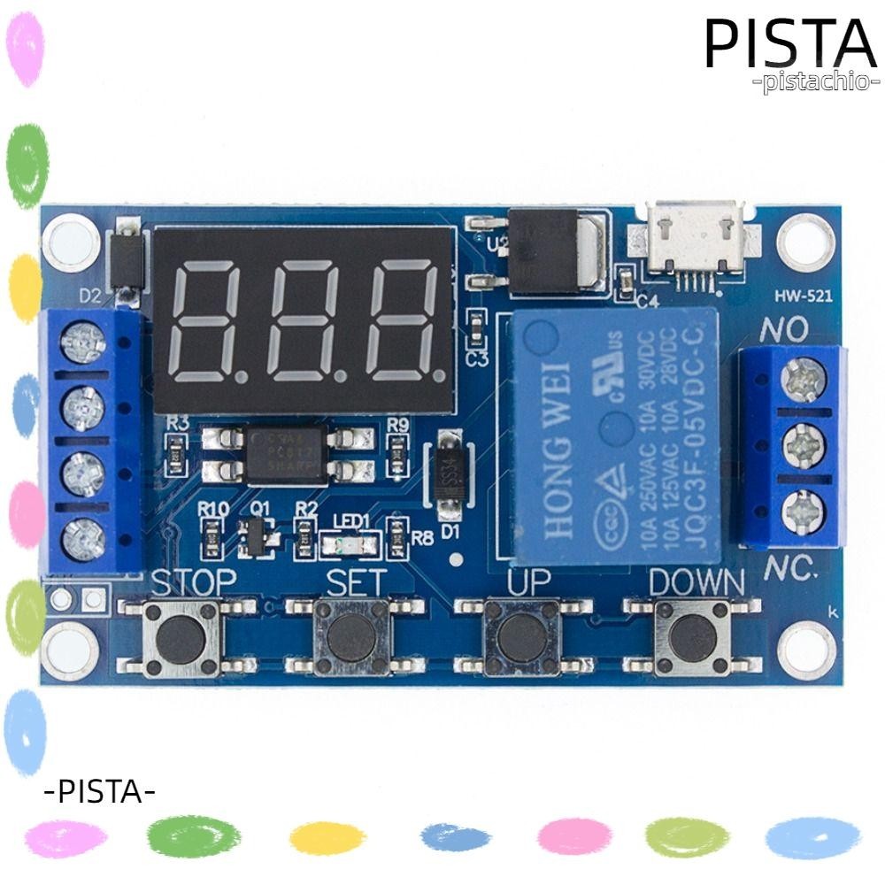 PISTA 2pcs Time Relay Module Board Electrical Digital Display 5V LED ...