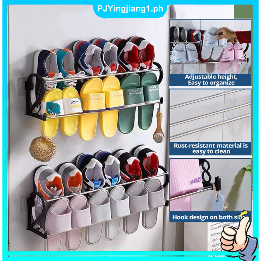 Shoe Organizer Wall Mounted Shoe Rack Slipper Rack Shoe Shelf Shoe ...