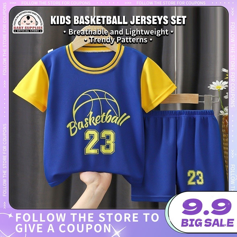 Baby Sports Suit For Baby Basketball Clothes Summer NBA Jersey For Kids Boys Girl Digital Jersey Shopee Philippines
