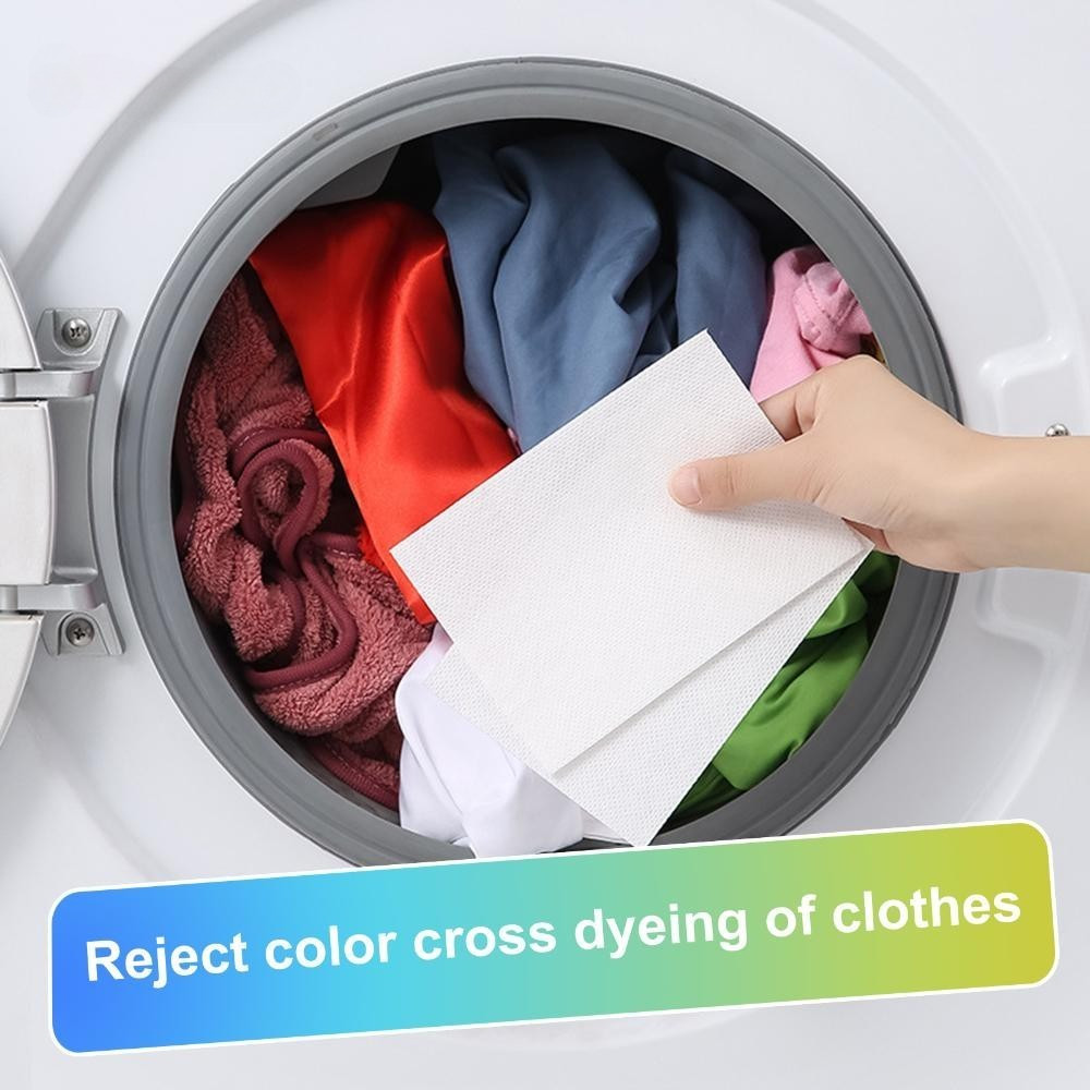50pcs Mixing Color Washing Machine Anti-Staining Laundry Paper Sheets ...