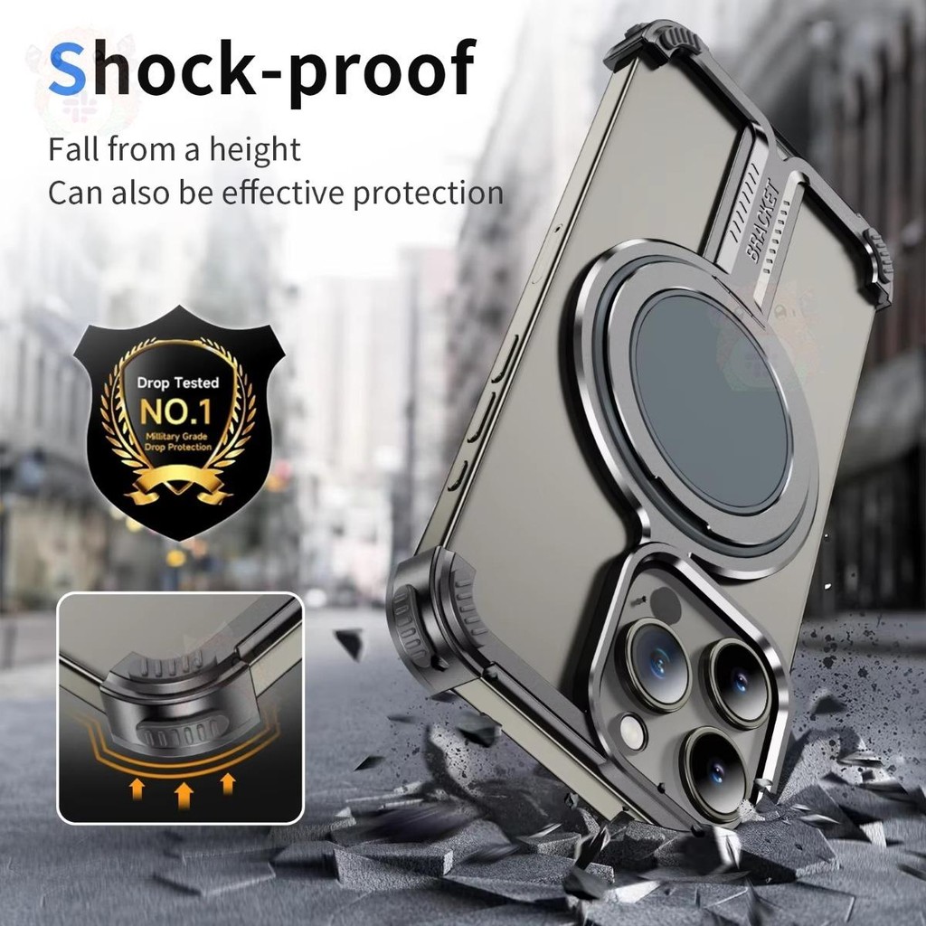Luxury Titanium Alloy Bumper Phone Case For iPhone 12 13 14 15 16 Pro ...