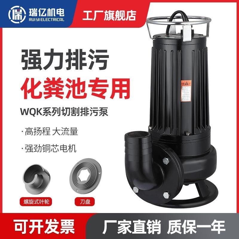DaQuan๑ ﹉Cutting sewage pump 220V/380V pumping biogas mud sewage pump ...
