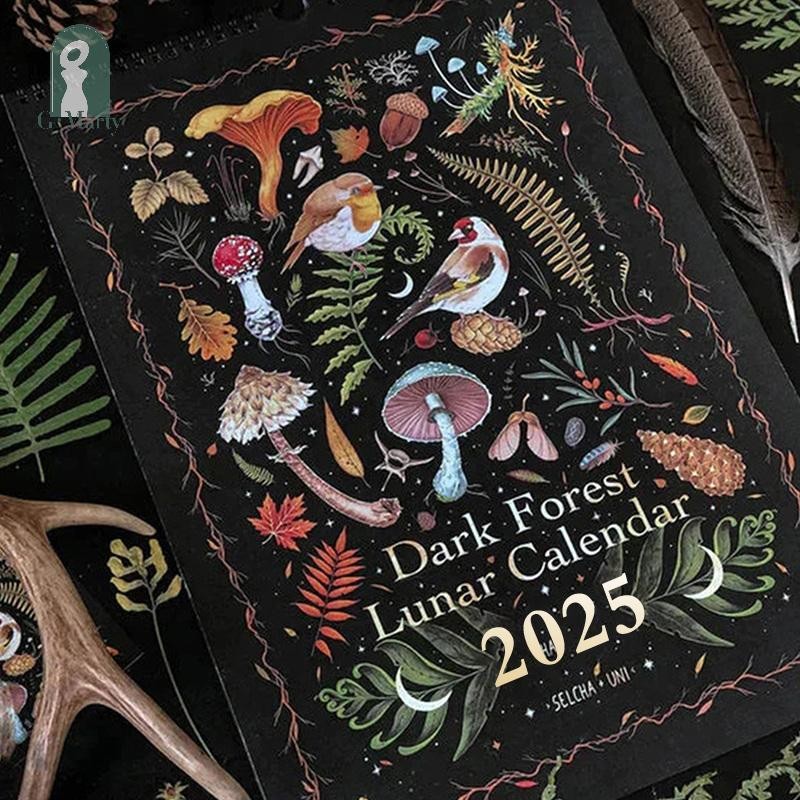 GMARTY Dark Forest Lunar Calendar 2025 Contains 12 Original