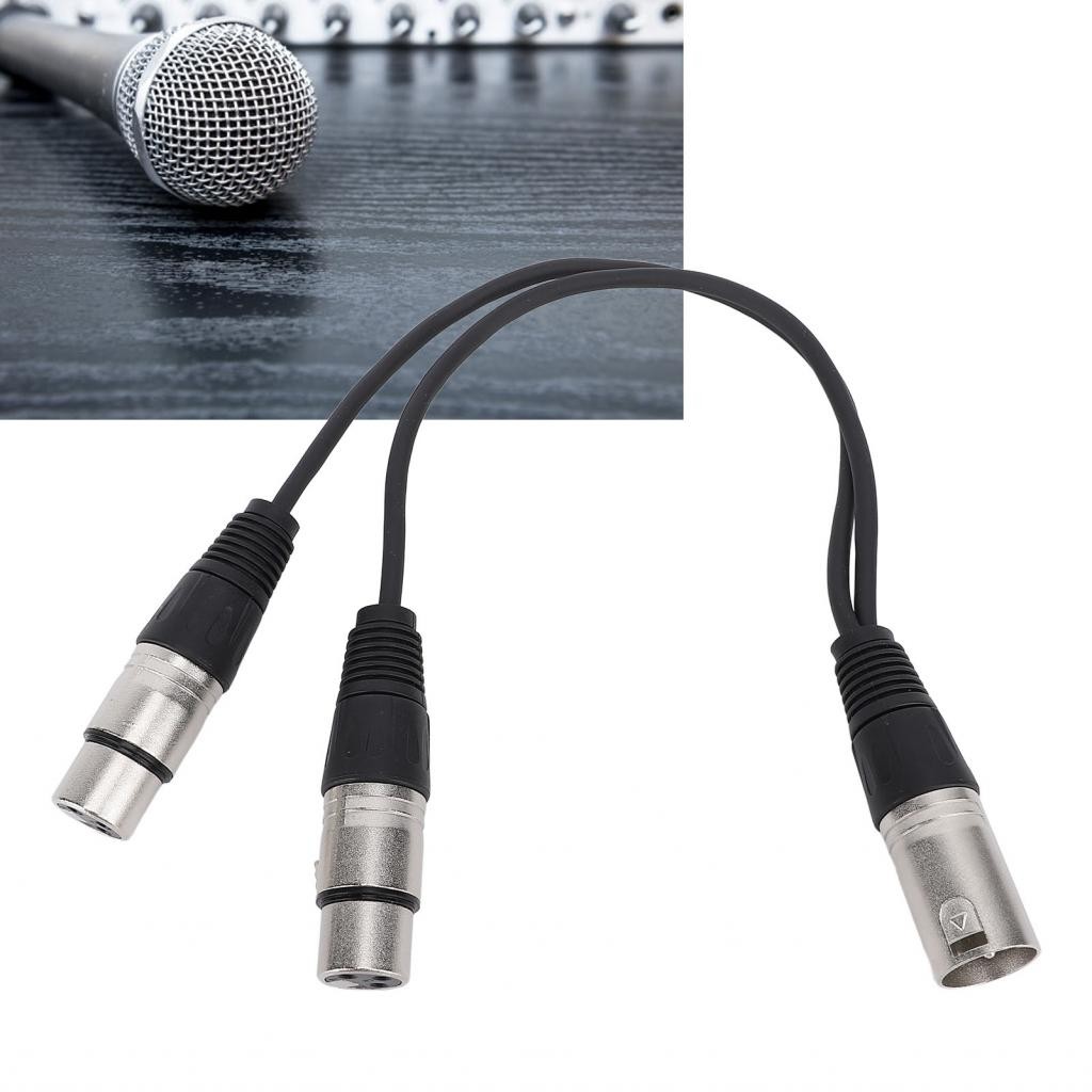 Cavo Adattatore Audio Y-Splitter XLR Femmina A Doppio Maschio (3 Pin)