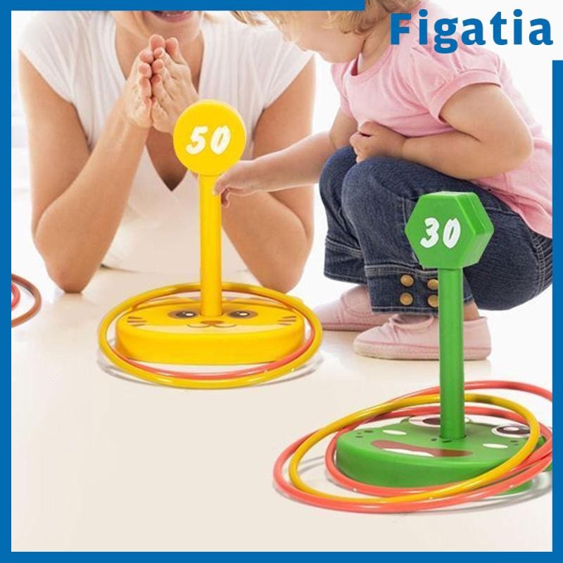 [Figatia] Ring Tossing Interactive Toy 6 Cartoon Bases and 36 Rings ...