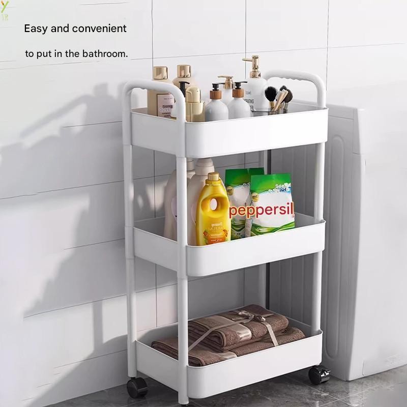 Plastic trolley frame 3/4 layers with wheels + handles for easy ...