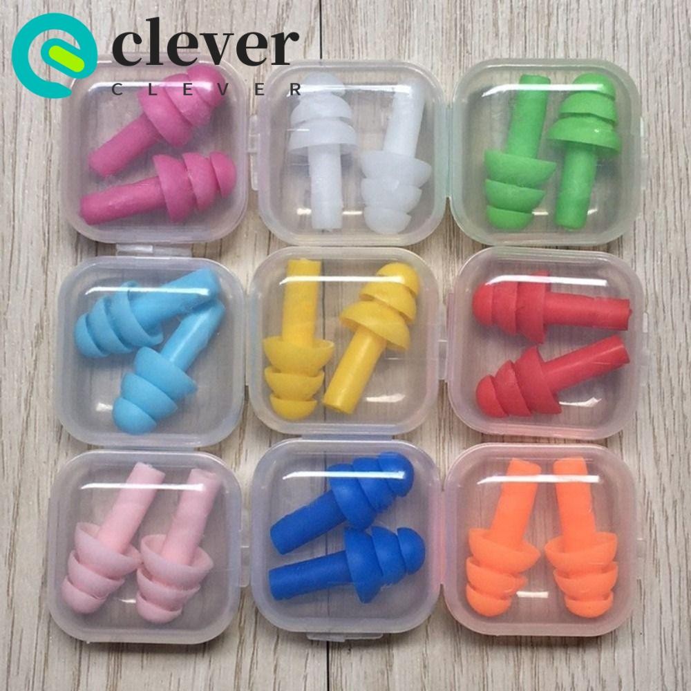 CLEVER Ear Plugs With Box, Prevent Water TPE Swimming Earplugs ...