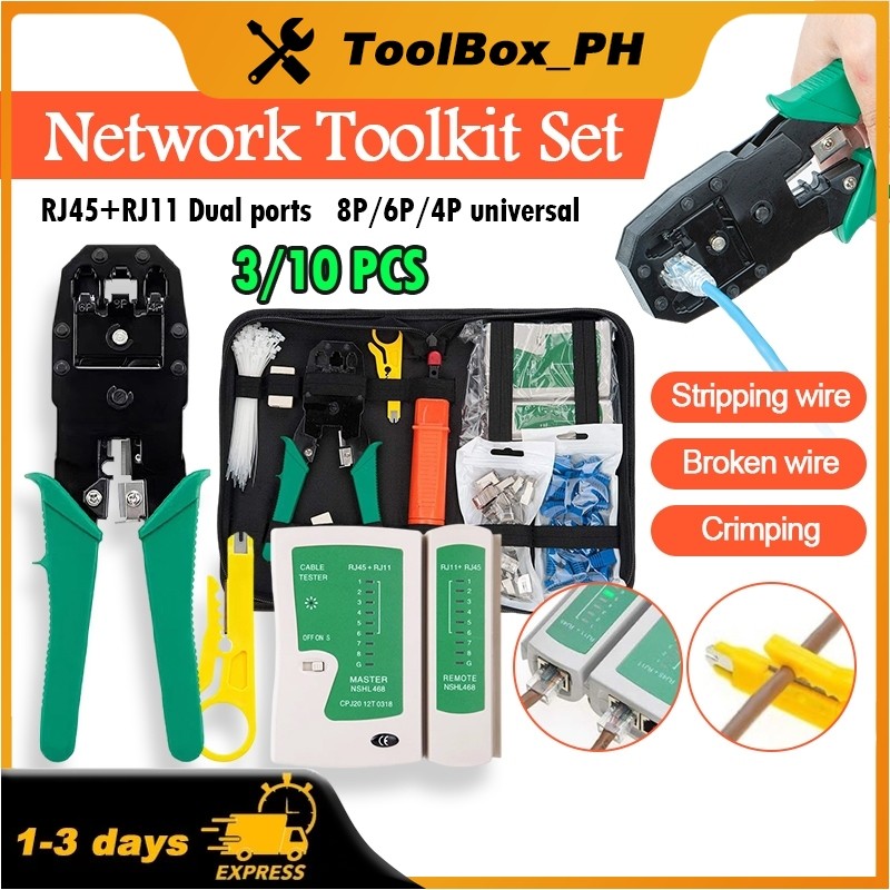 Network Cable Tester Tool LAN Utp Wire Stripper Screwdriver Connector ...