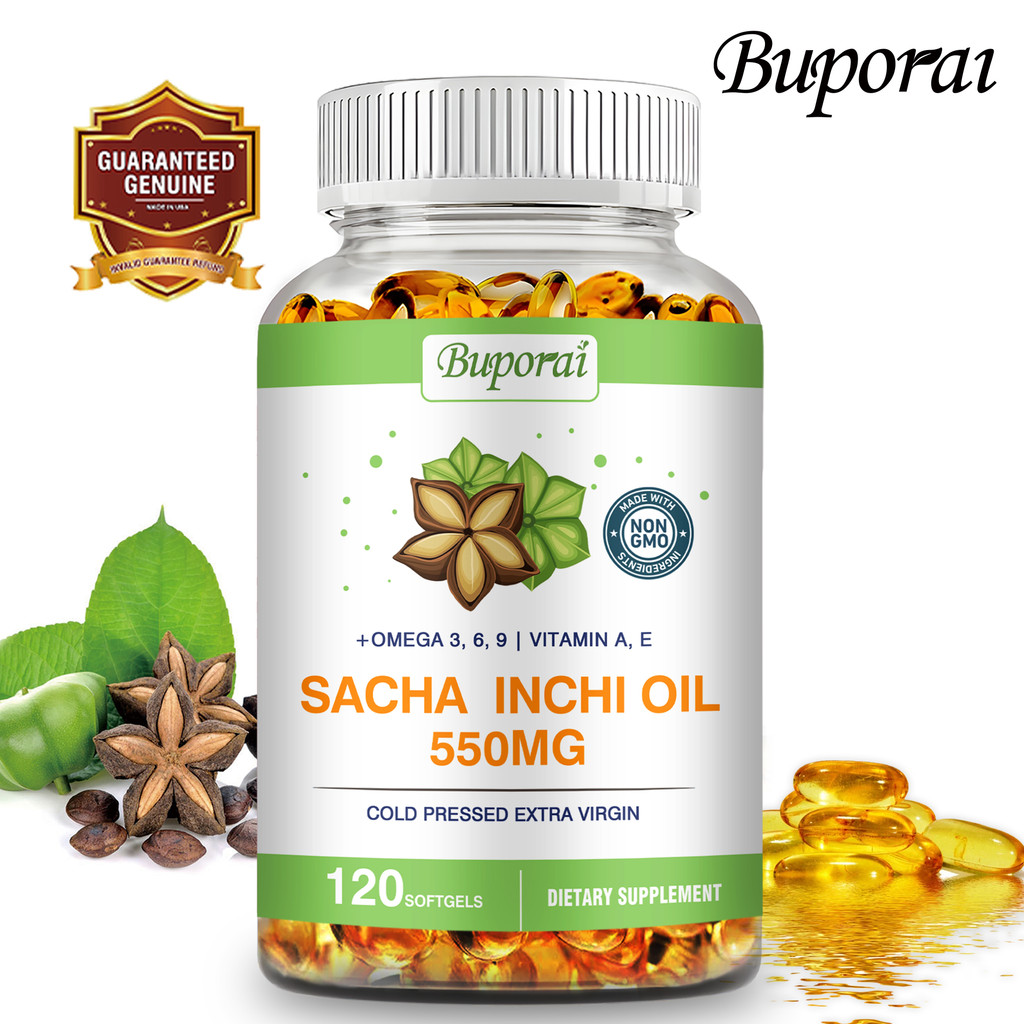 Buporai Inca Inchi Oil 120 Capsules, Helps Maintain Healthy Blood ...