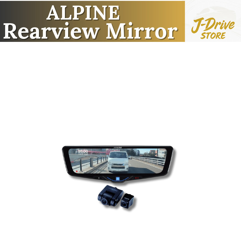 ALPINE 10-Inch Digital Rearview Mirror with Built-In Dash Cam & Digital ...