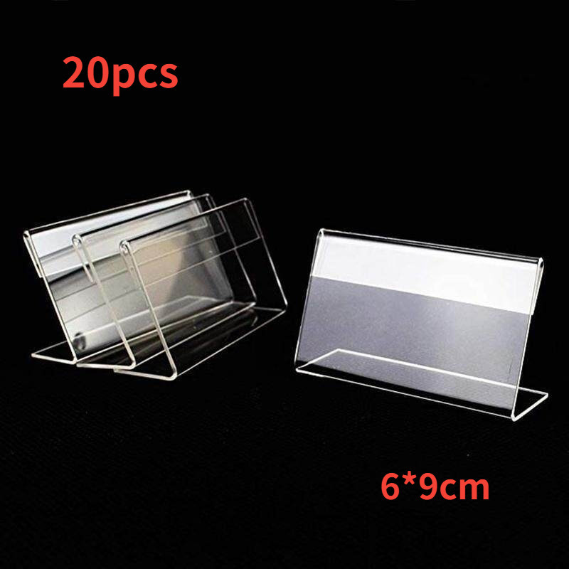 Acrylic L-shaped 20pcs ( 6 * 9cm )Table Card Price Card Transparent ...
