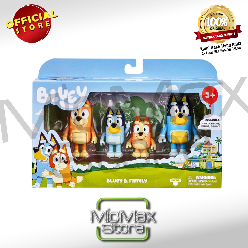 Bluey S9 Bluey Figure 4 Pack Bluey And Family 17546 | Shopee Philippines