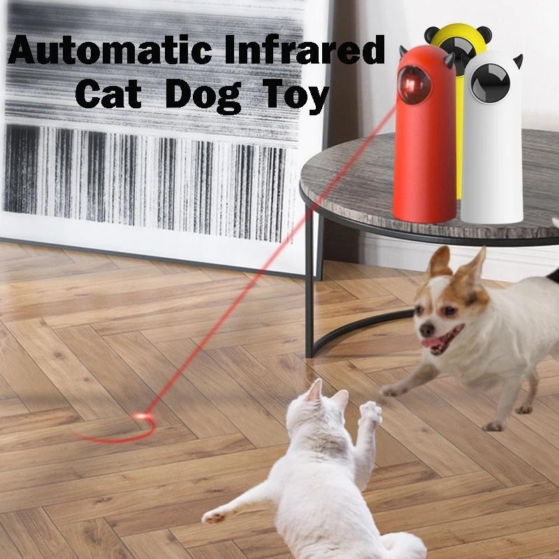 Automatic LED Cat Toys Interactive Smart Teasing Cat Laser Funny ...