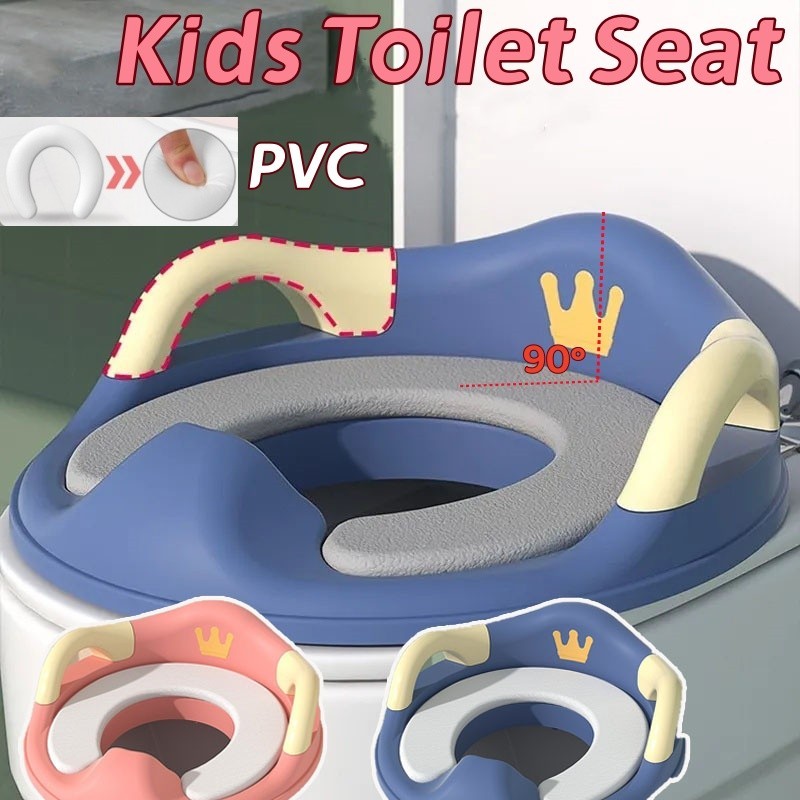 Baby Toilet Seat Portable Soft PVC Seat Pad With Armrest Kids Potty ...