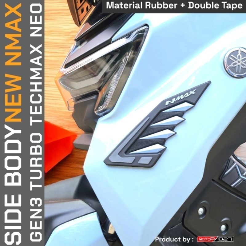 Nmax Turbo Techmax Neo Side Body Sticker Premium Rubber Material ...
