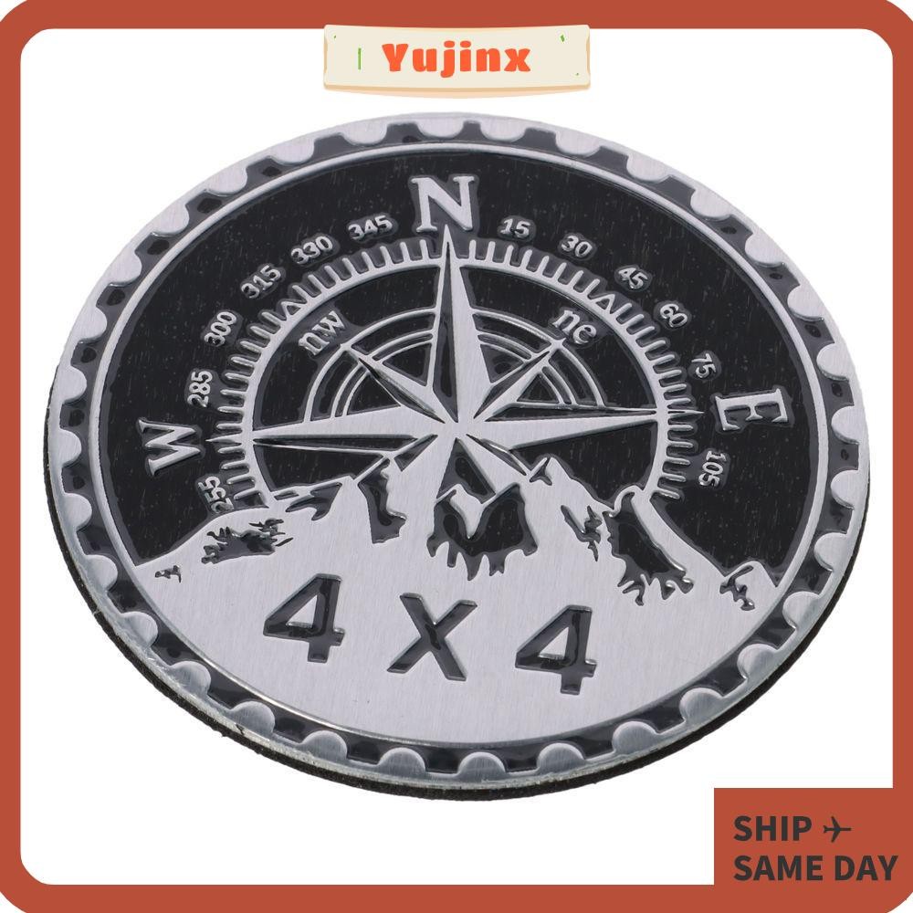 YUJINX Metal Car Emblems, 2.36*2.36inch Metal Round Emblem Decals ...