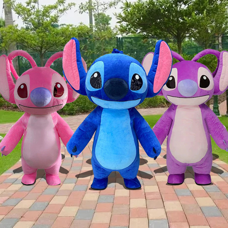 Blue Lilo & Stitch Mascot Inflatable Costume Anime Cartoon Character ...