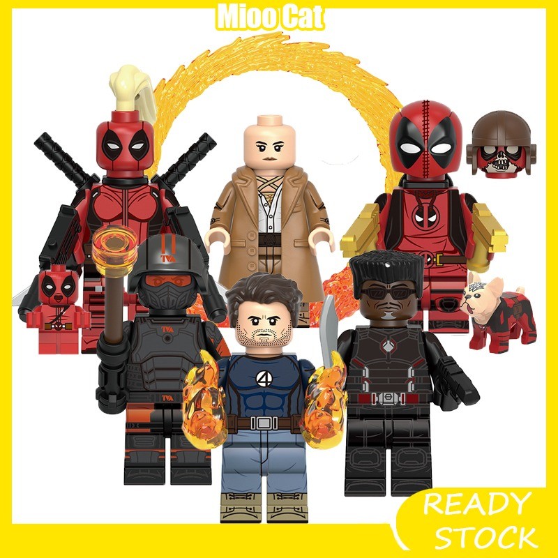 Deadpool Human Torch Blade Kidpool Minifigures Building Blocks Assembly ...