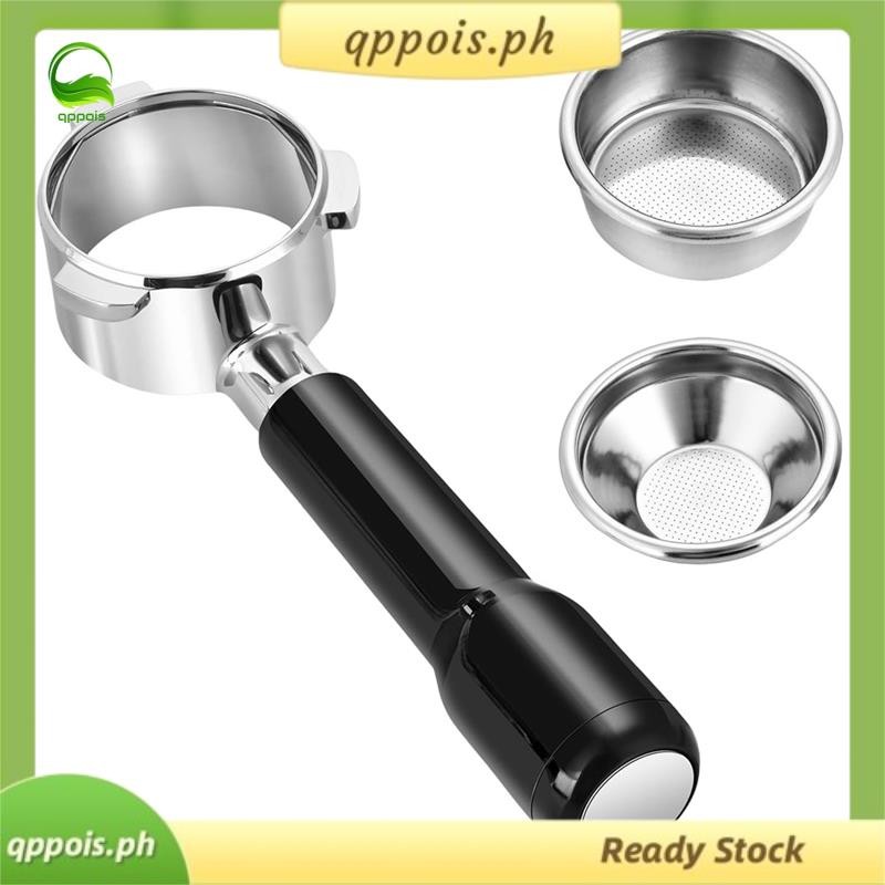 [qppois] 54mm Bottomless Portafilter with 2 Filter Baskets for Breville