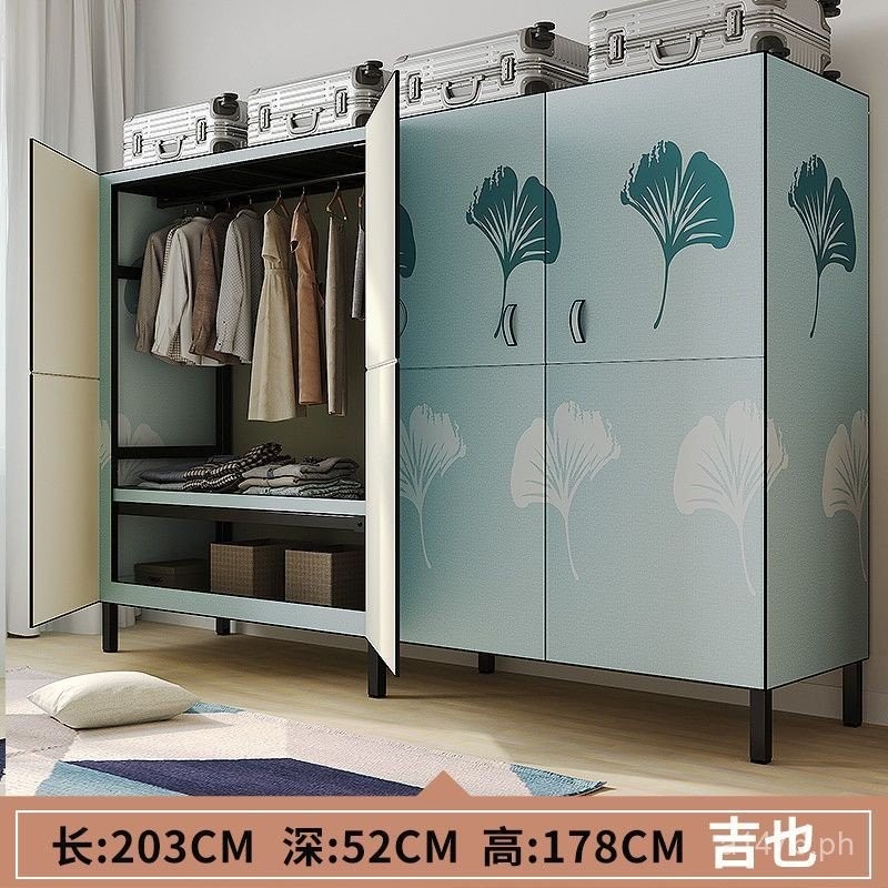 Simple Wardrobe Household Open Door Wardrobe Installation-Free Folding ...