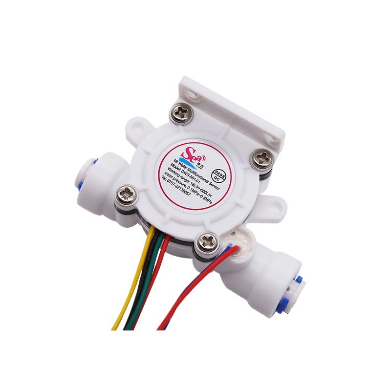 3 points quick connect water flow sensor Hall flowmeter temperature ...