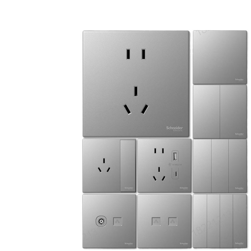 Schneider switch socket panel porous yueyuan phantom of the opera gray ...