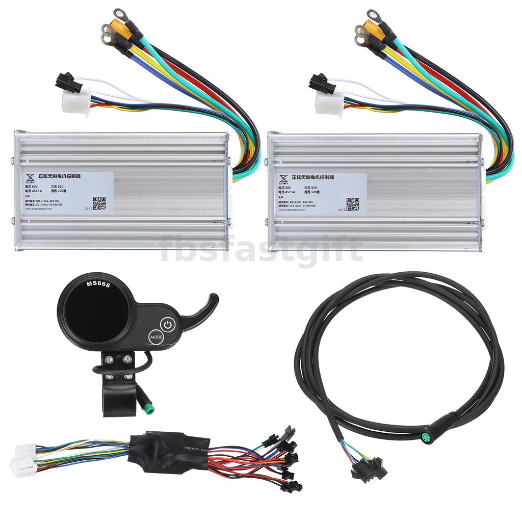 JingBo 60V 45A FOC Sine Wave Electric Scooter Controllers With Display ...