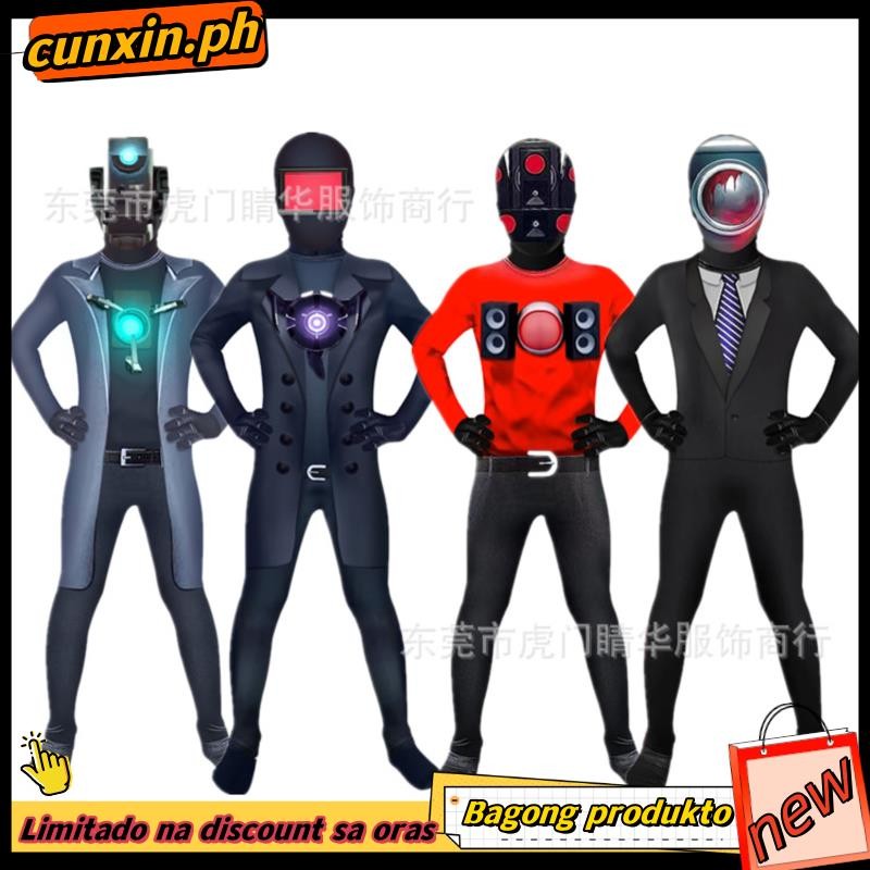 Camara Camera Man Vs Skibidi Toilet Costume for Kids TV Monitor Speaker