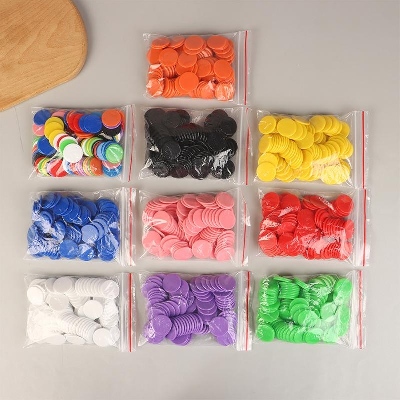 OYPH 100Pcs 25MM Montessori Learning Education Math Plastic Poker Chips ...