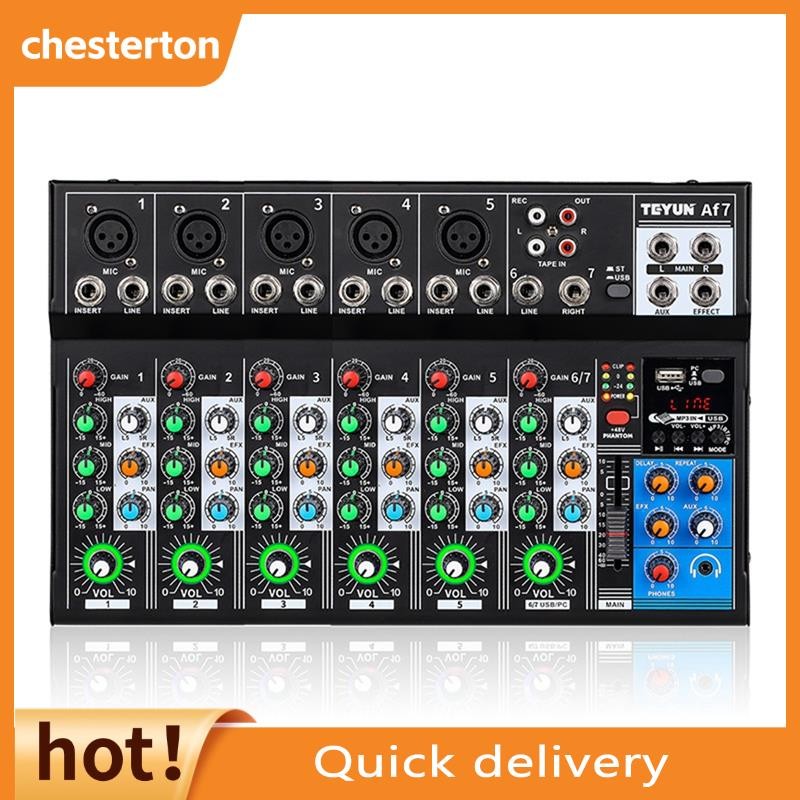 AF7 Mixer Analog Mixer Merged Digital Sound Card 7 Channels ...